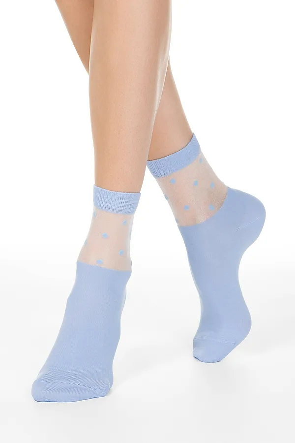 Dea Mia Носки женские 1120 Ladies (средней длины) DEA MIA, бледно-голубой - фото 1