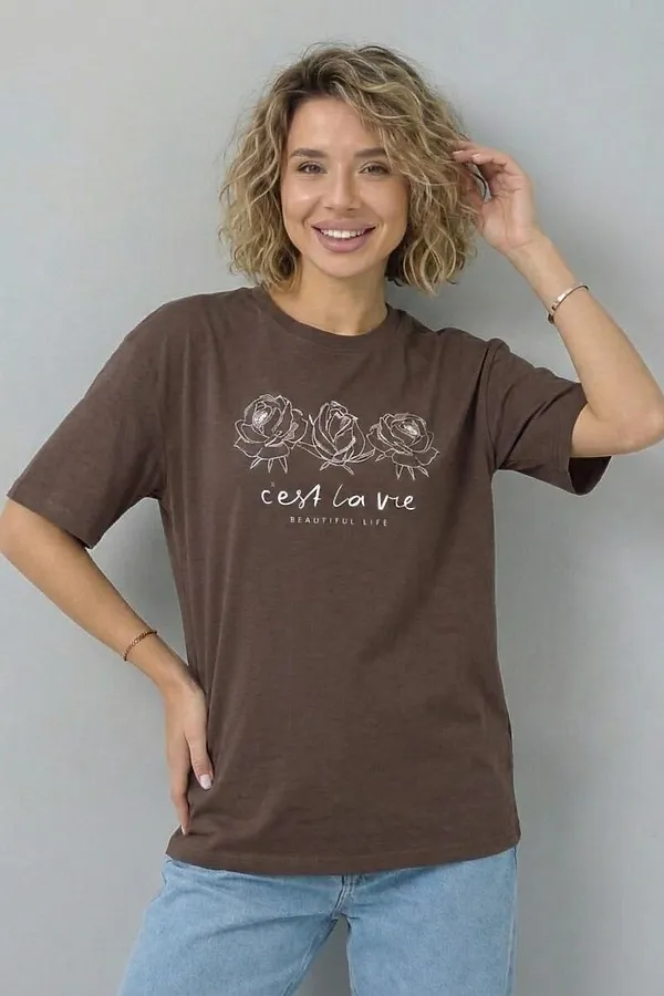 Футболка F5, шоколадный - фото 1