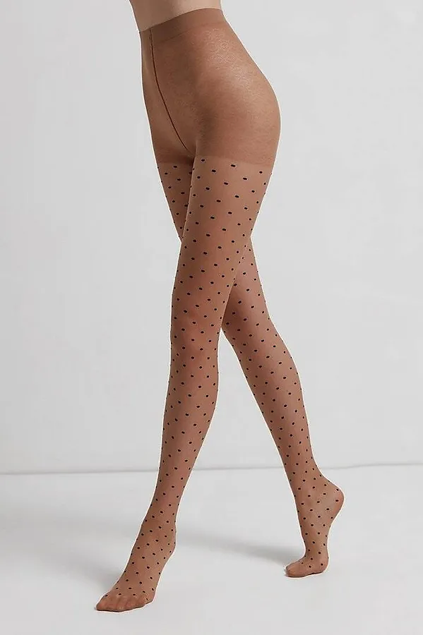 CONTE POIS Колготки женские с рисунком "точки" CONTE ELEGANT, бронза - фото 1
