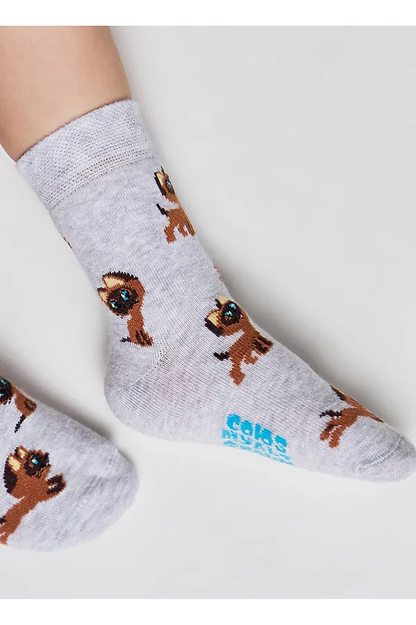 Брестские Носки детские 3053 СОЮЗМУЛЬТФИЛЬМ БРЕСТСКИЕ, светло-серый меланж - фото 1