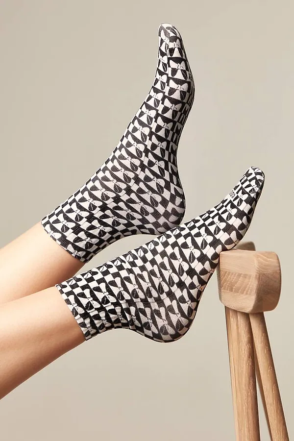 CONTE ©Disney Укороченные носки с хлопком «Black&white» CONTE ELEGANT, черно-белый - фото 1