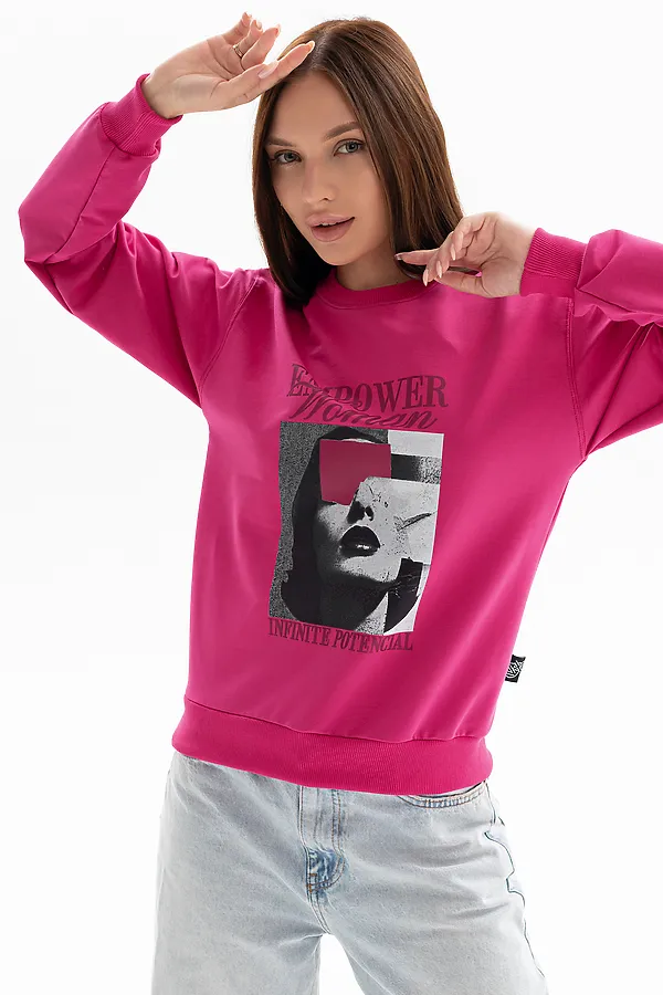 Толстовка 00028 НАТАЛИ, розовый - фото 1