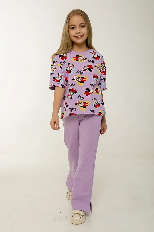 Костюм с брюками Клара НАТАЛИ, сиреневый - фото 1