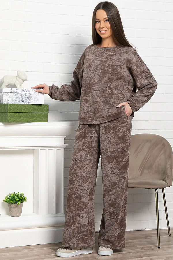 Костюм Августа ХИТ LADY TAIGA, кофе с молоком - фото 1