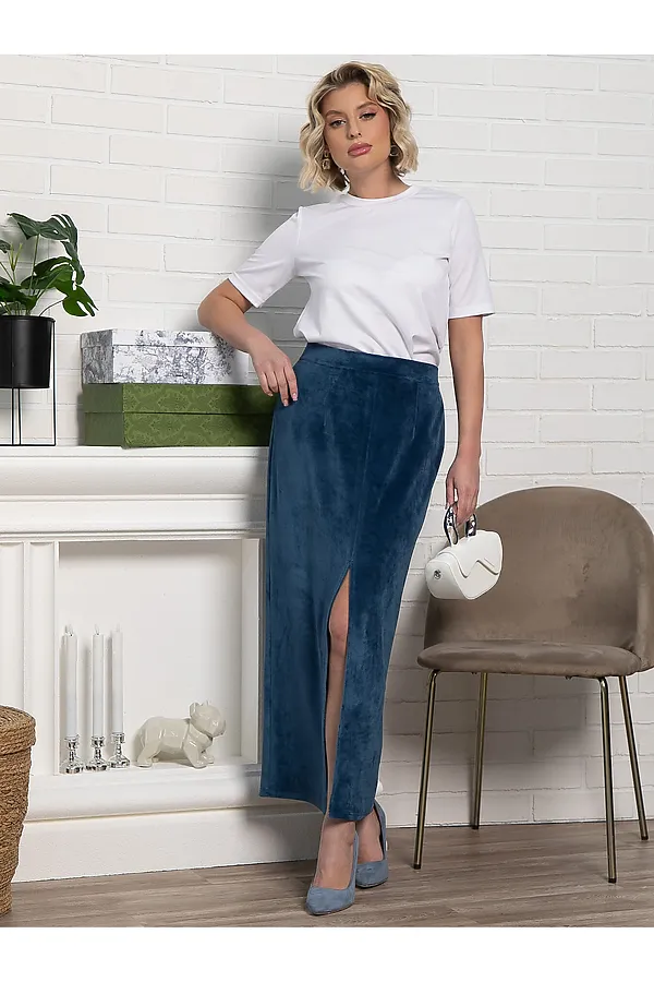 Юбка Асмира LADY TAIGA, джинс - фото 1