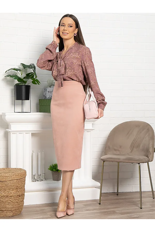 Юбка вельветовая Ялта LADY TAIGA, розовая - фото 1