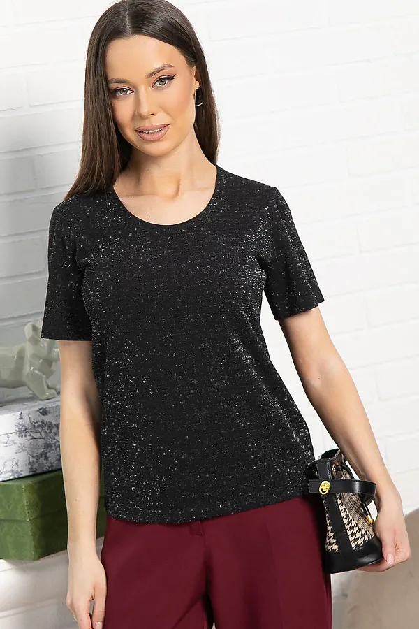 Блуза Сказочно красива LADY TAIGA, черная - фото 1