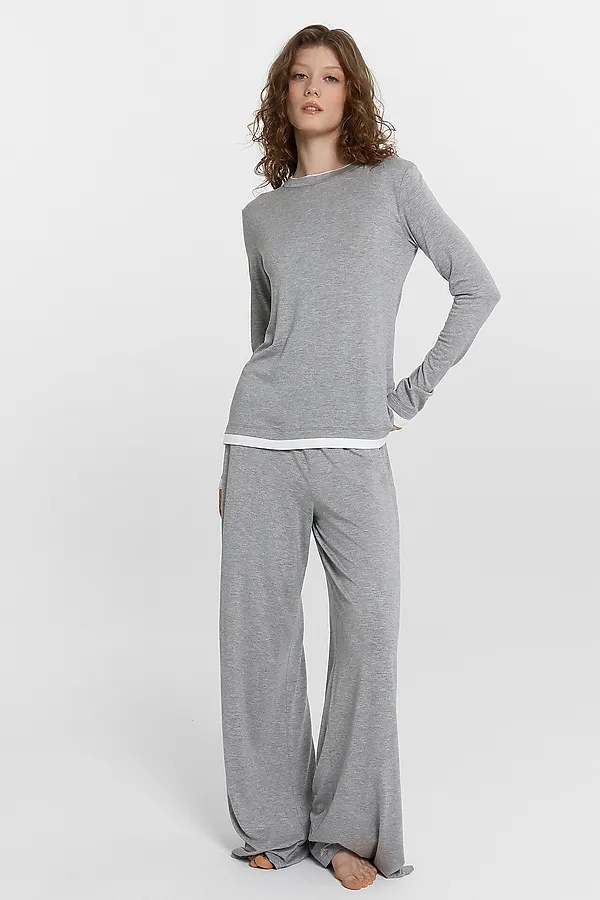 Комплект женский (джемпер, брюки) MARK FORMELLE, средне -серый меланж 4425-в - фото 1