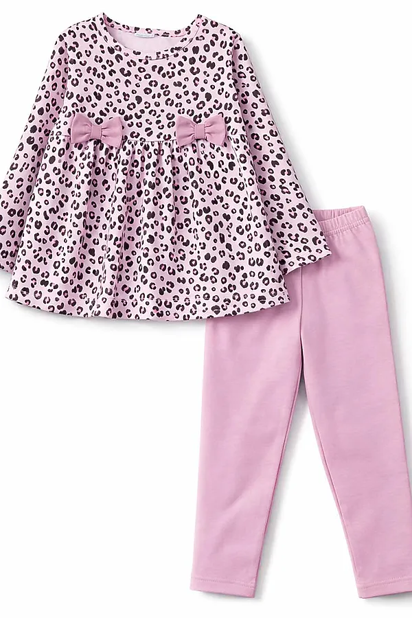 Комплект джемпер интерлок , лосины кулирка лайкра YOULALA, розовый - фото 1