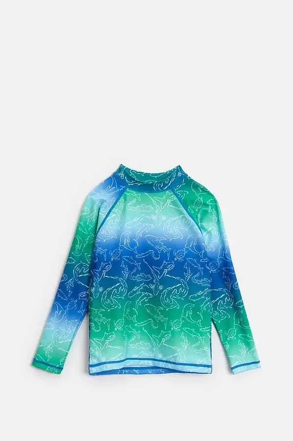 Футболка купальная ACOOLA, синий принт - фото 1