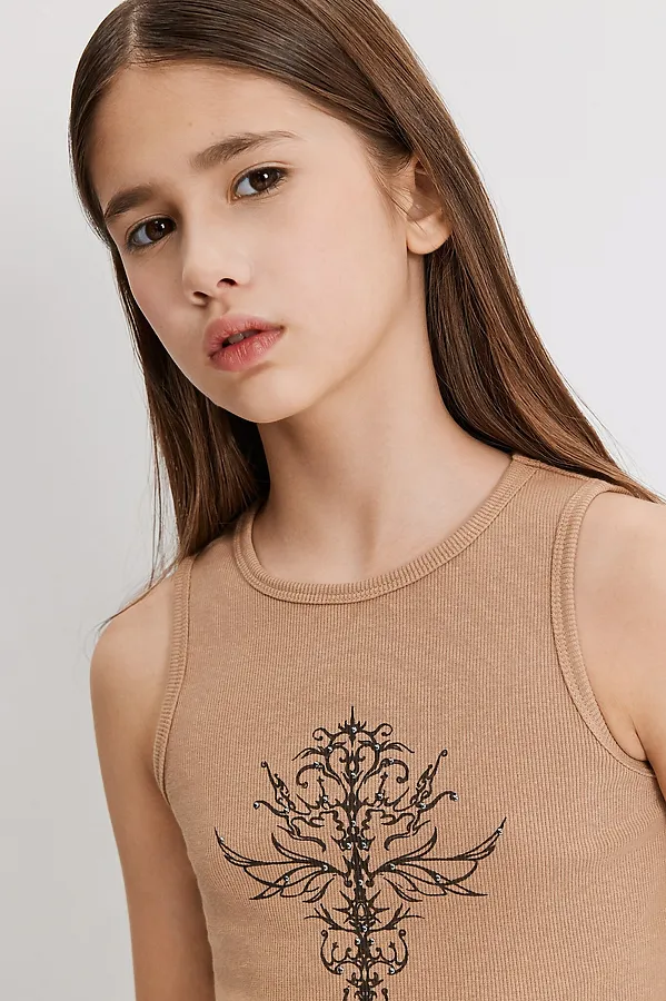 Майка-топ ACOOLA, коричневый - фото 1