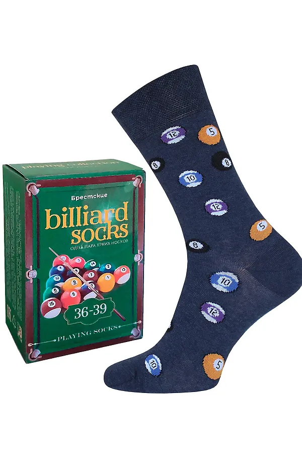 Брестские Носки 4200К BILLIARD (средней длины) БРЕСТСКИЕ, темно-синий меланж - фото 1