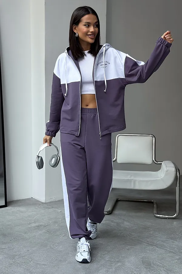 Костюм с брюками Туман НАТАЛИ, лиловый - фото 1