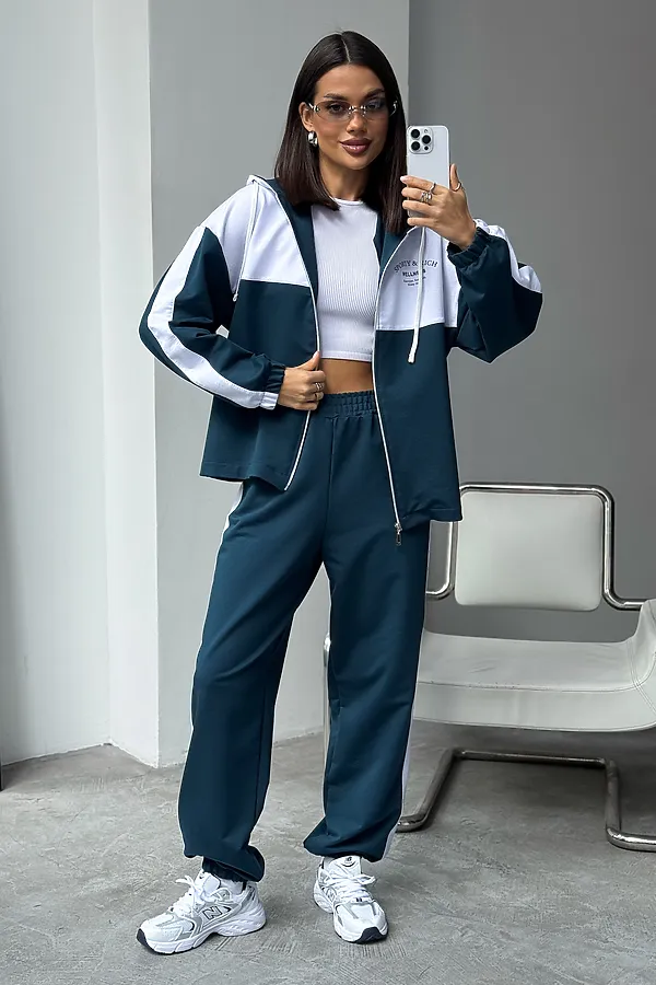 Костюм с брюками Туман НАТАЛИ, изумруд - фото 1