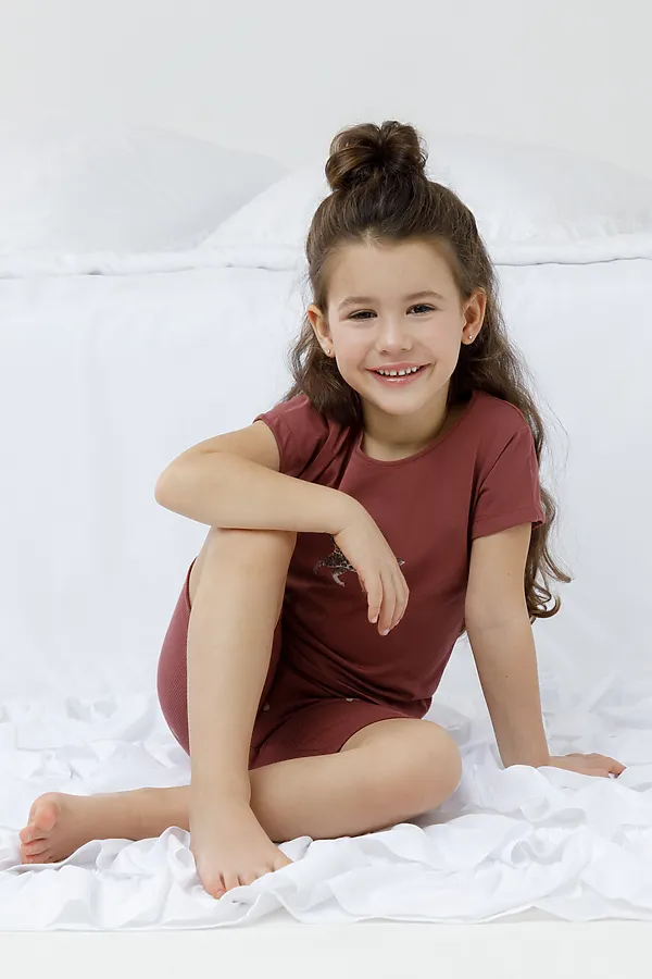 Пижама CROCKID, шоколадный - фото 1