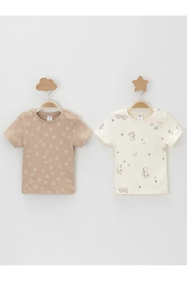 Футболки, 2 шт. CROCKID, кремовый - фото 1