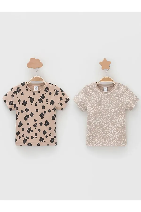 Футболка 2шт. CROCKID, бежевый - фото 1