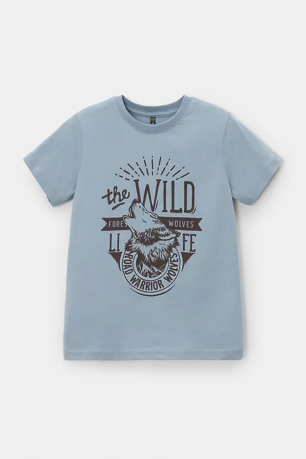 Футболка CROCKID, серо-голубой - фото 1