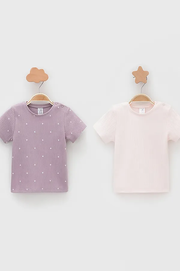 Футболки 2шт. CROCKID, сиреневый - фото 1