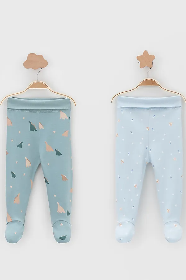 Ползунки 2п. CROCKID, голубой - фото 1