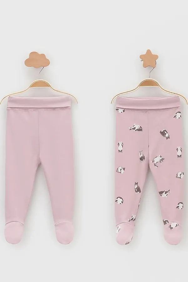 Ползунки 2п. CROCKID, розово-бежевый - фото 1