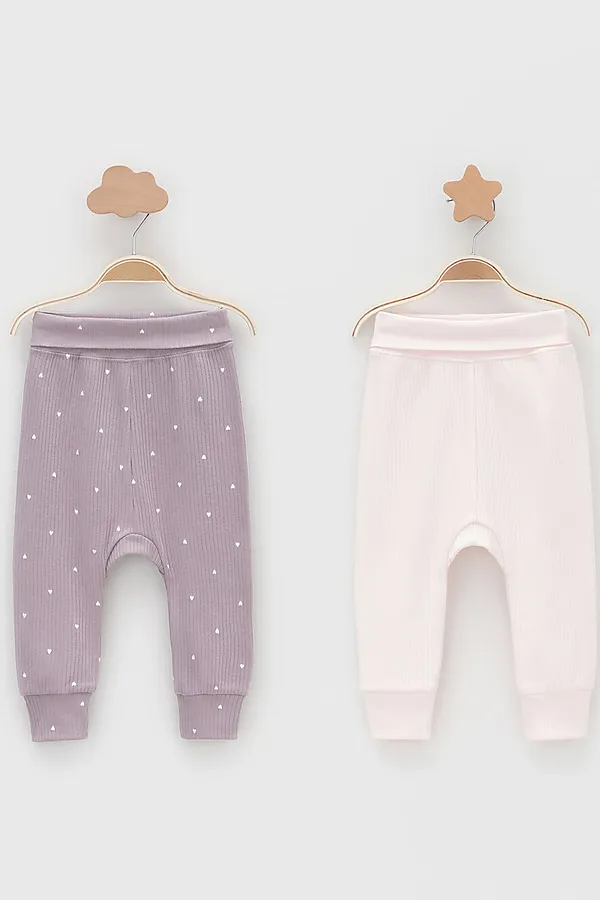 Брюки 2шт. CROCKID, сиреневый - фото 1