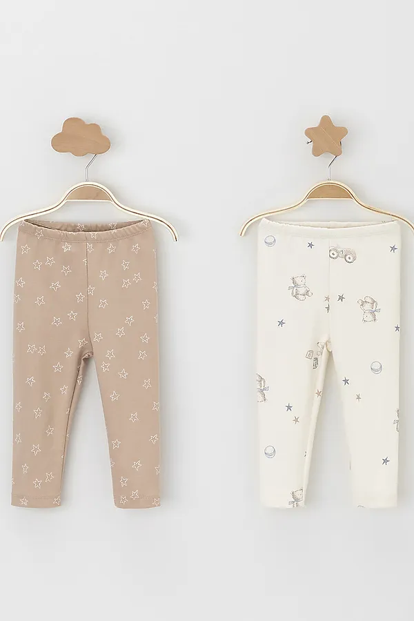 Брюки, 2 шт. CROCKID, кремовый - фото 1