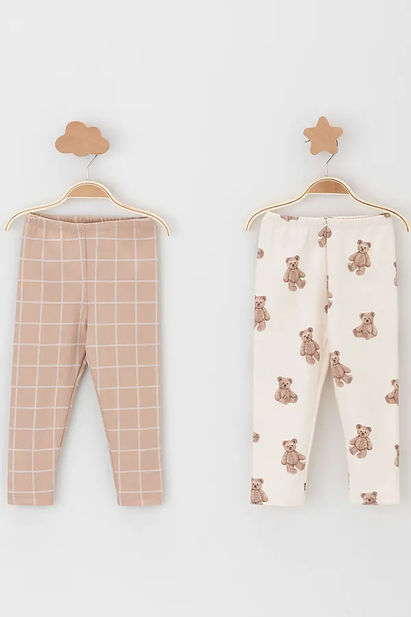 Брюки, 2 шт. CROCKID, молочный - фото 1