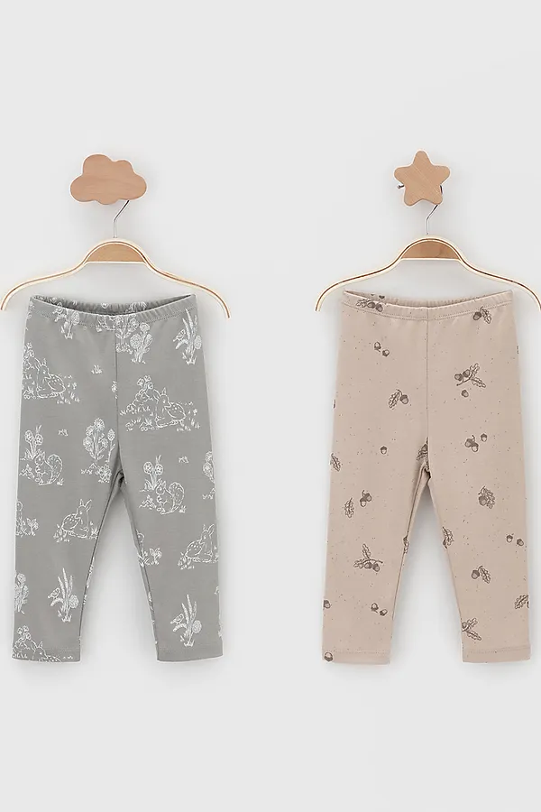 Брюки, 2 шт. CROCKID, оливковый - фото 1