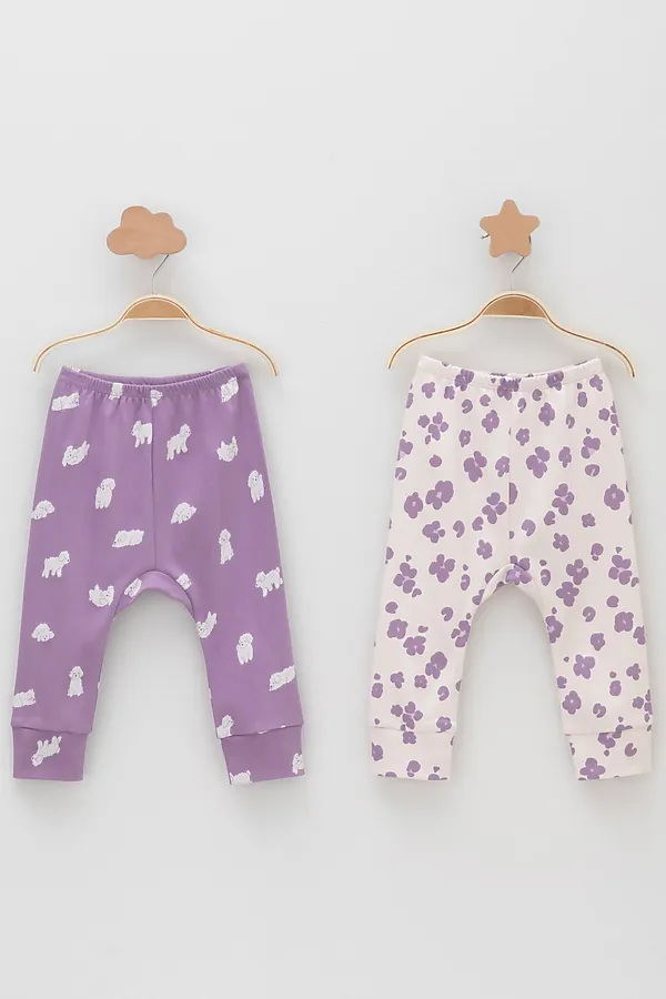 Брюки 2 шт CROCKID, фиолетовый - фото 1