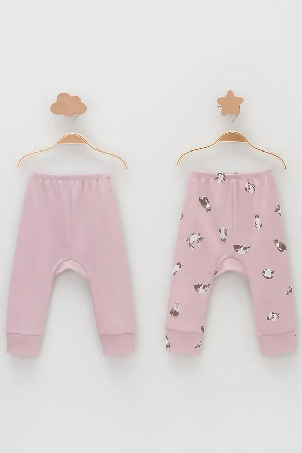 Брюки 2 шт CROCKID, розово-бежевый - фото 1