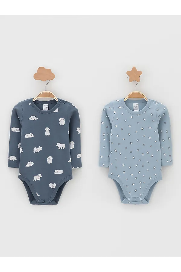 Боди  CROCKID, серо-голубой - фото 1