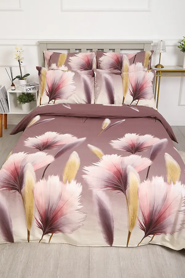 Пододеяльник бязь ГОСТ Вечерние грёзы НАТАЛИ, серо-фиолетовый - фото 1