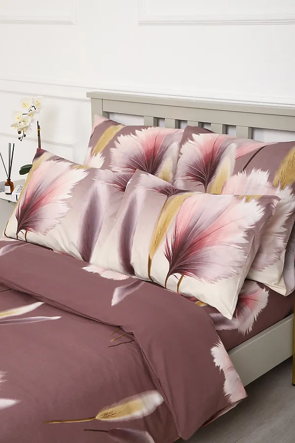 Наволочка бязь ГОСТ Вечерние грёзы НАТАЛИ, серо-фиолетовый - фото 1