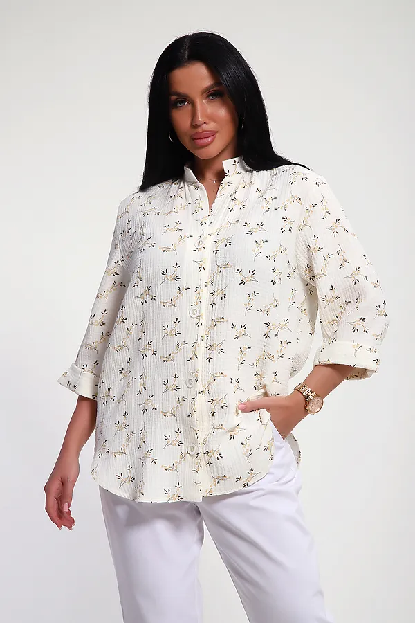 Рубашка 32745 НАТАЛИ, бежевый - фото 1