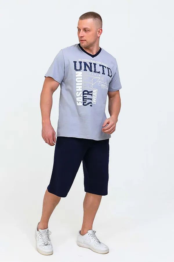 Костюм с шортами 057 НАТАЛИ, синий - фото 1