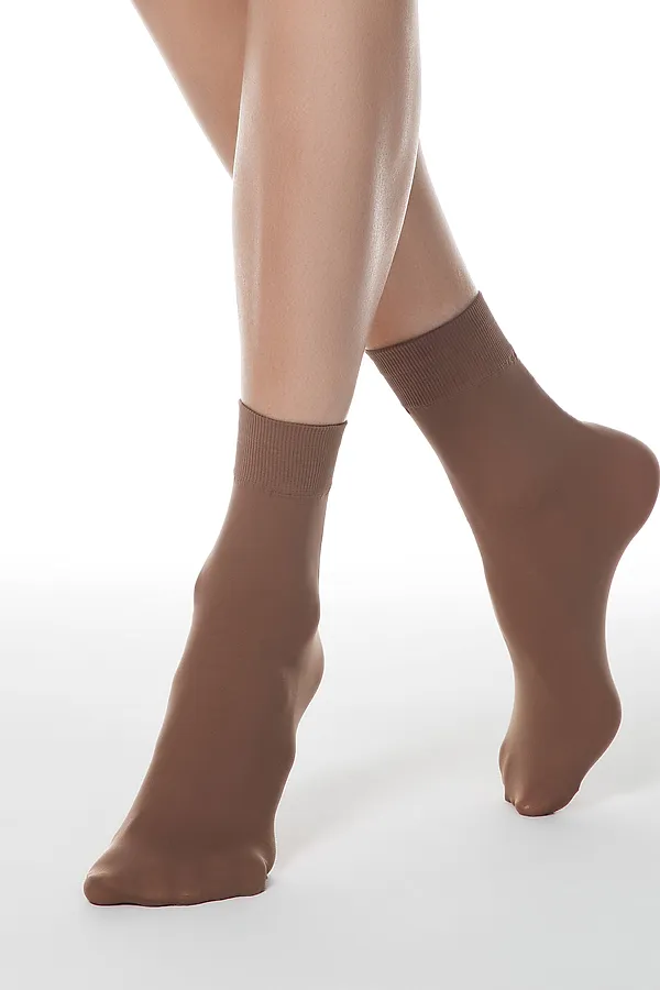CONTE MICROFIBRA 50 NEW Носки женские (конверт) CONTE ELEGANT, бронза - фото 1