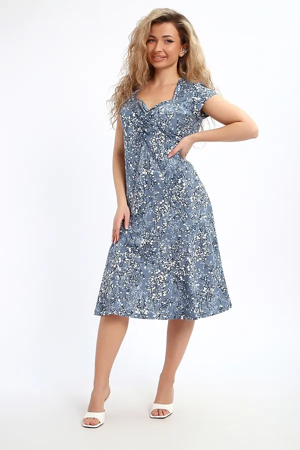 Платье 055 НАТАЛИ, серый - фото 1