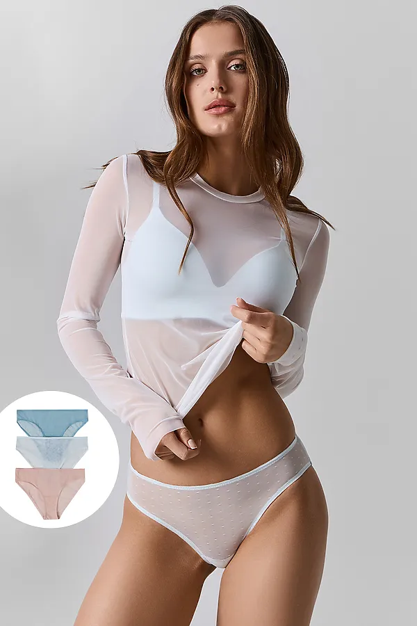 Трусы женские (3шт.) MARK FORMELLE, синяя дымка - фото 1