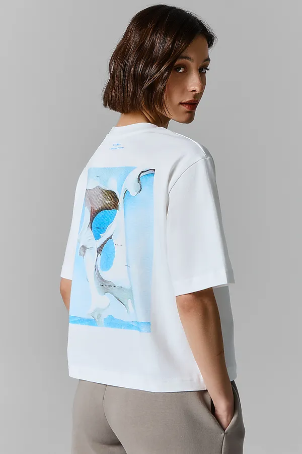 Футболка женская MARK FORMELLE, белый +печать27 - фото 1