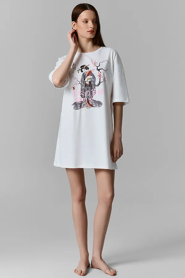 Туника женская MARK FORMELLE, белый +печать4 - фото 1