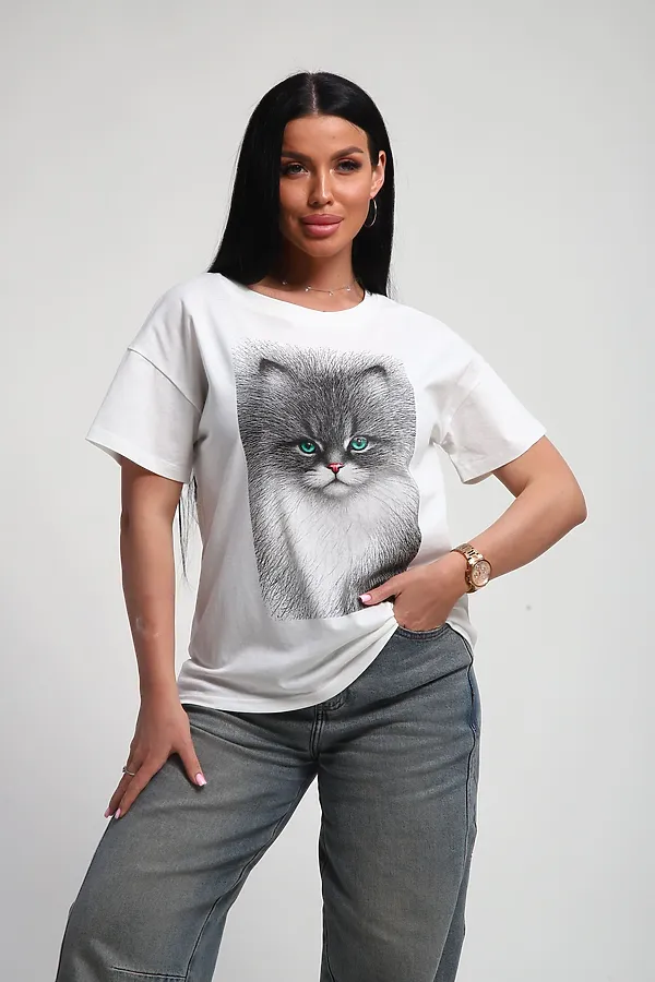 Футболка 85667 НАТАЛИ, белый - фото 1