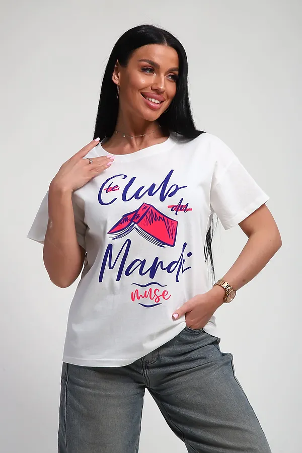 Футболка 85666 НАТАЛИ, белый - фото 1