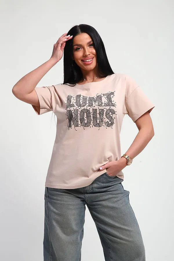 Футболка 85661 НАТАЛИ, бежевый - фото 1