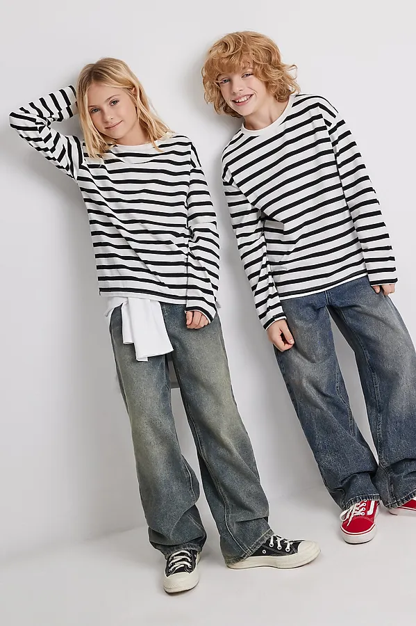 Лонгслив ACOOLA, черно-белый - фото 1