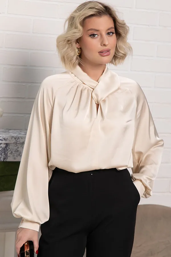 Блуза Элеонора LADY TAIGA, жемчуг - фото 1