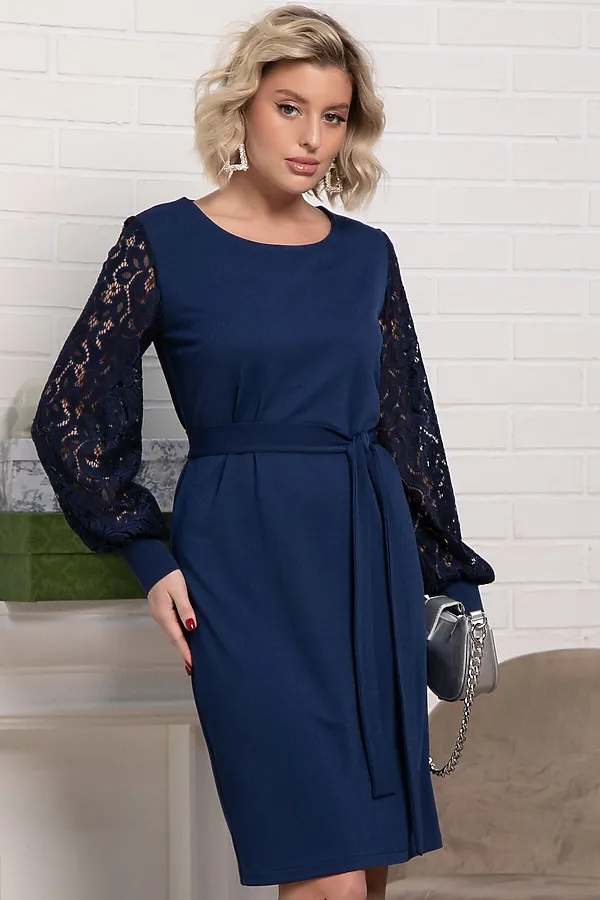 Платье Шарли LADY TAIGA, темно-синее - фото 1