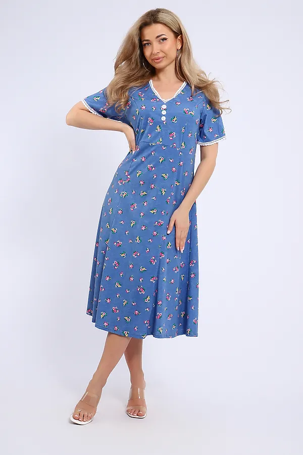 Платье 057 НАТАЛИ, голубой - фото 1