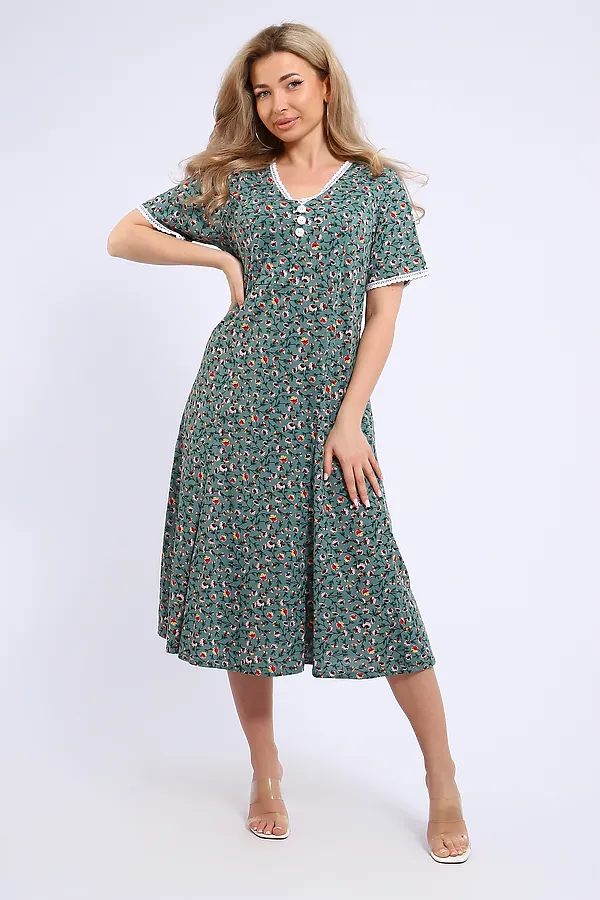 Платье 057 НАТАЛИ, зеленый - фото 1