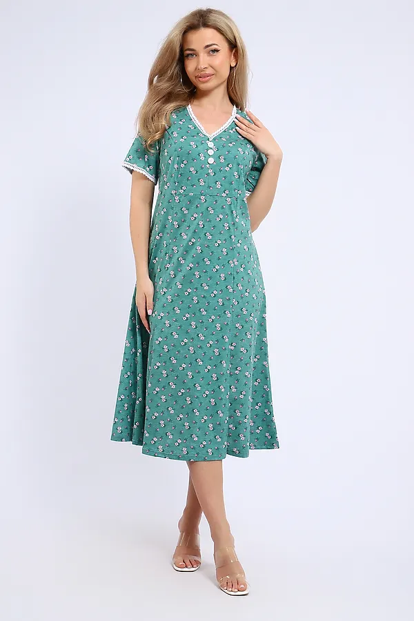 Платье 057 НАТАЛИ, ментол - фото 1